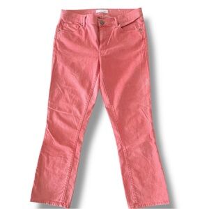 LOFT Size 29/8 Peachy Pink 5 Pocket Cotton/Spandex Curvy Kick Crop